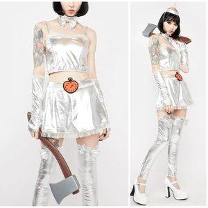 Dolls Kill NWT Trickz N Treatz Tin Woman Unique Fun Costume Halloween Festival S